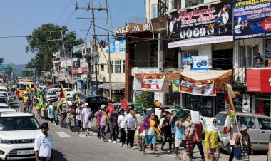 पांवटा में  क्षेत्रीय तिब्बती युवा कांग्रेस ने शांतिपूर्ण विरोध रैली का आयोजन किया.....