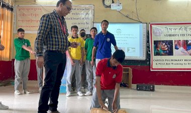 सम्भोटा तिब्बतन विद्यालय छोटा शिमला एक दिवसीय प्राथमिक उपचार शिविर का आयोजन....