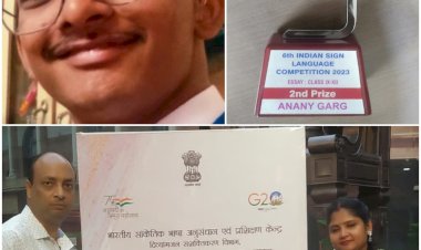 नाहन के अनन्य गर्ग ने...... सांकेतिक भाषा प्रतियोगिता में देश मे पाया दूसरा स्थान.....