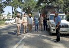 केले से लदे ट्रक की पुलिस ने की जांच.... 1.317 कि.ग्रा.भूक्की बरामद....