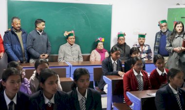 राजस्व मंत्री जगत सिंह नेगी तथा सासंद प्रतिभा सिंह ने जवाहर नवोदय विद्यालय रिकांग पिओ का औचक निरीक्षण  किया