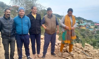 एमएलए ने इंद्रप्रस्थ-चांदमारी कजलोट सड़क के निर्माण कार्य किया निरीक्षण