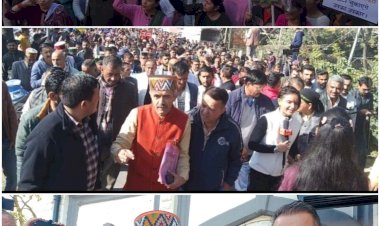 सैंकड़ों हाटियों अनुसुचित जन जाति बिल लटकाने के खिलाफ हल्ला बोला....नाहन में जमकर नारेबाजी की, डीसी को सौंपा ज्ञापन