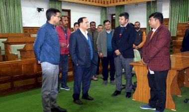 विस सत्र 19 से 23 दिसंबर तक विधानसभा अध्यक्ष ने विस परिसर में लिया प्रबंधों का जायजा