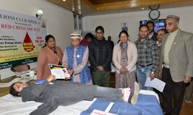 राज्यपाल ने रक्तदान शिविर का किया शुभारंभ