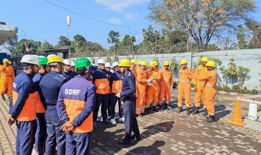 वर्धमान इस्पात उद्योग बाथड़ी में मॉक ड्रिल आयोजित
