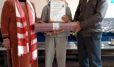 राष्ट्रीय योग प्रतियोगिता में चियोग का छात्र विराज  टाॅप टेन में  