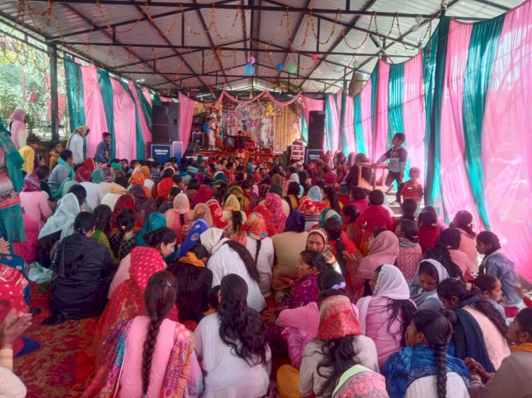 रुखड़ी शिव मन्दिर में भागवत कथा के समापन पर विशाल भंडारे का हुआ आयोजन
