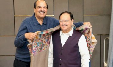 राज्यसभा सांसद हर्ष महाजन ने की जगत प्रकाश नड्डा से भेंट