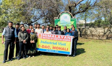हिमालयन इंस्टीट्यूट ऑफ कंप्यूटर साइंस ने बीसीए छात्रों के लिए सी-डैक मोहाली का औद्योगिक दौरा किया आयोजित