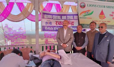 रिज मैदान पर एक दिवसीय रक्तदान शिविर का आयोजन