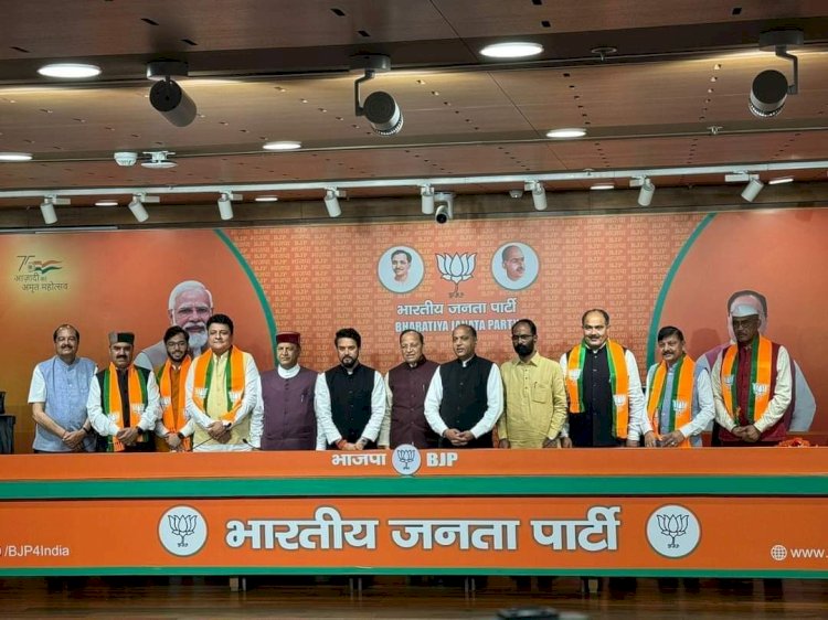 कांग्रेस के 6 बागी विधायकों सहित 3 निर्दलीय विधायकों ने थामा भाजपा का दामन