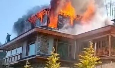 जरोल गांव में भीषण आग की भेंट चढ़ा मकान,  लाखों का नुकसान