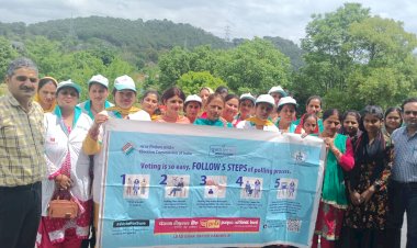 आरसेटी के अधिकारियों ने फरनोल में बताया मतदान का महत्व