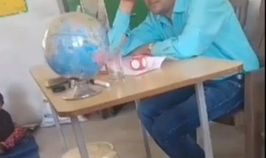 शराबी टीचर सस्पेंड, शिक्षा विभाग ने वीडियो वायरल होने के 24 घंटे के भीतर की कार्रवाई