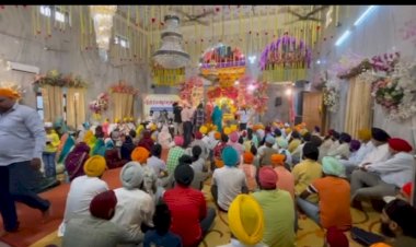 गुरूद्वरा साहिब में धूमधाम से मनाया जा रहा गुरु गोबिंद सिंह महाराज का नाहन आगमन