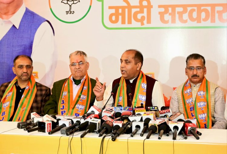 कांग्रेस पार्टी के गुटों ने ईमानदारी से प्रयास किया कि मुख्यमंत्री इस्तीफा दे : जयराम