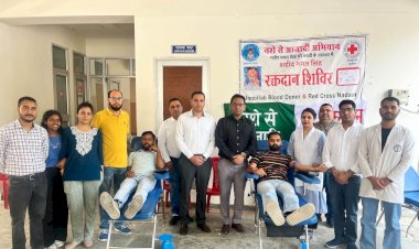 रैडक्रॉस दिवस पर किया रक्तदान और मतदान का भी दिया संदेश, भोरंज और नादौन में कुल 78 यूनिट रक्त एकत्रित