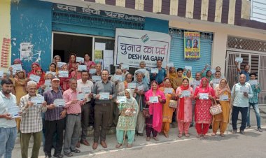 चंगर में एसडीएम की अगुवाई में लोगों को मतदान के लिए किया प्रेरित