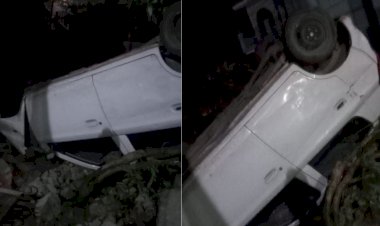 नाहन : अनियंत्रित होकर गिरी आल्टो कार, चालक घायल 