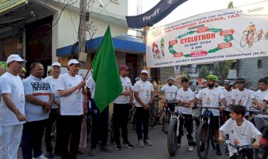 मुख्य सचिव ने साइक्लोथॉन को दिखाई हरी झंडी, ‘फिट मतदाता, देश का भाग्य विधाता’ कार्यक्रम का भी किया शुभारंभ