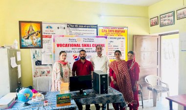 रोटरी क्लब नाहन संगिनी ने चिया निमयाना स्कूल को कम्प्यूटर किया भेंट