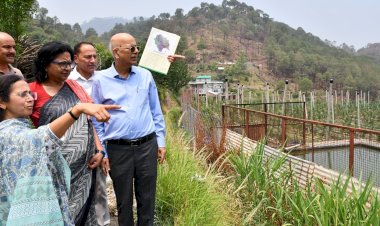 16वें वित्त आयोग के सदस्यों के दल ने किया वाकनाघाट एवं राहों गांव का दौरा