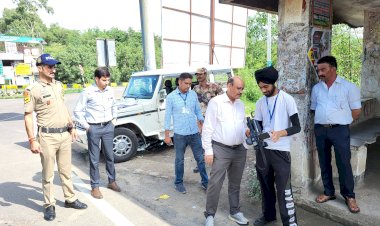 व्यय पर्यवेक्षक आनंद कुमार ने किया एसएसटी के नाके का निरीक्षण