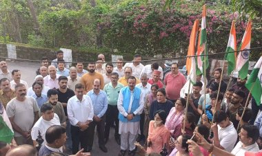 मशाल जलूस में शामिल हुए राजीव बिंदल