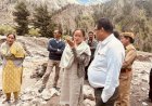 लाहौल के म्याड़ घाटी में बाढ़ के कारण बहा पुल, फसलों का भी हुआ नुकसान