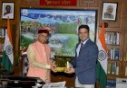 राज्यपाल शिव प्रताप शुक्ल से पुलिस उप महानिरीक्षक ने की भेंट
