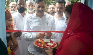 मंत्री राजेश धर्मानी ने गाहर स्कूल में 4 कमरों के अतिरिक्त भवन का किया शिलान्यास