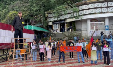 एबीवीपी संजौली इकाई ने महाविद्यालय की मांगो को लेकर किया धरना प्रदर्शन