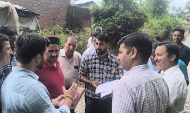 द्रमण में सब्जी मंडी के निर्माण के लिए भूमि का किया निरीक्षण