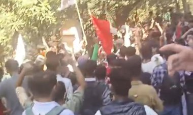 एसएफआई  शिमला जिला कमेटी द्वारा संजौली कॉलेज में छात्रों के निष्कासन को लेकर जोरदार प्रदर्शन किया