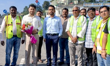 उपायुक्त की उपस्थिति में मंडी बाईपास फोरलेन यातायात ट्रायल के लिए खुला