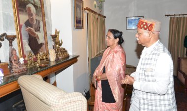 प्रीणी स्थित अटल  जी के निवास पहुंचे राज्यपाल