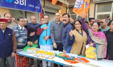 महाराष्ट्र जीत पर नाहन में भाजपा का जश्न, बोले केंद्र की नीतियों पर जनता ने लगाई मुहर