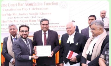 अधिवक्ता सिद्धार्थ सेठी "सरकार स्पेसिफिक रिलीफ एक्ट" पुस्तक के लेखन  के लिए सर्वोच्च न्यायालय के मुख्य न्यायाधीश न्यायमूर्ति संजीव खन्ना द्वारा सम्मानित