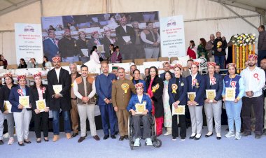 मुख्यमंत्री ने नवाजे 21 अंतरराष्ट्रीय खिलाड़ी,  खिलाड़ियों को 14.77 करोड़ रुपये की पुरस्कार राशि प्रदान