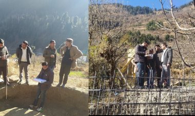 जायका की जल वहाव सिंचाई परियोजना व्यासर से मापक का किया  निरीक्षण