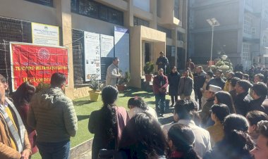 हिमाचल प्रदेश शिक्षक कल्याण संघ ने विश्वविद्यालय कुलपति कार्यालय के बाहर किया विशाल धरने का आयोजन