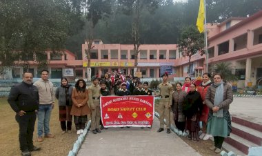 वरिष्ठ माध्यमिक विद्यालय बनकला में सड़क सुरक्षा के  नियमों की दी जानकारी