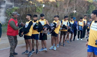 थल सेना भर्ती के ग्राउंड टेस्ट में पहले दिन लगभग 360 युवाओं ने लगाई दौड़