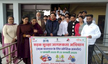 सड़क सुरक्षा को लेकर जागरूकता शिविर, NYK द्वारा 17 से 23 जनवरी तक किया जा रहा है शिविर का आयोजन