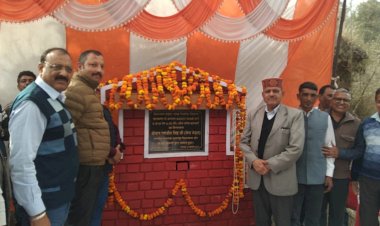 डलवाना से धंगोटा ब्राह्मणा सड़क मार्ग पर बनने जा रहे 10 मीटर स्पेन का विधायक सुजानपुर ने किया  शिलान्यास