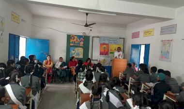 भलेठ स्कूल में किया विद्यार्थियों का मार्गदर्शन, चार्ट मेकिंग में आराध्य और नारा लेखन में सुनैना रही प्रथम