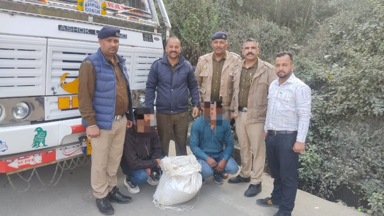 ट्रक से 12.942 किलो ग्राम भुक्की बरामद, पुलिस ने धरे 2 आरोपी