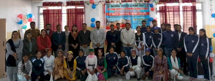 अटल बिहारी वाजपेयी राजकीय महाविद्यालय बंगाणा में आयोजित 7 दिवसीय एनएसएस कैंप में उपायुक्त ने की शिरकत