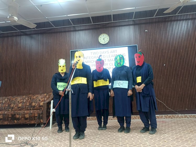दो दिवसीय कला एकीकृत शिक्षण अधिगम सामग्री पर दो दिवसीय कार्यशाला आयोजित
